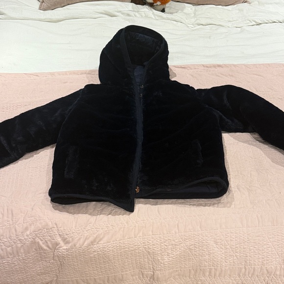 Reversible Faux Fur Hooded Puffer Jacket REBECCA MINKOFF - Picture 15 of 17